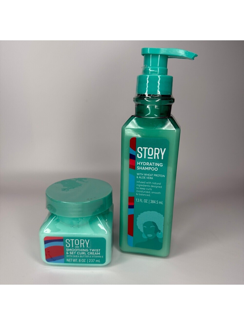 Lot of 2 Story Hair Care Hydrating Shampoo& Smoothing Twist & Set Curl Cream